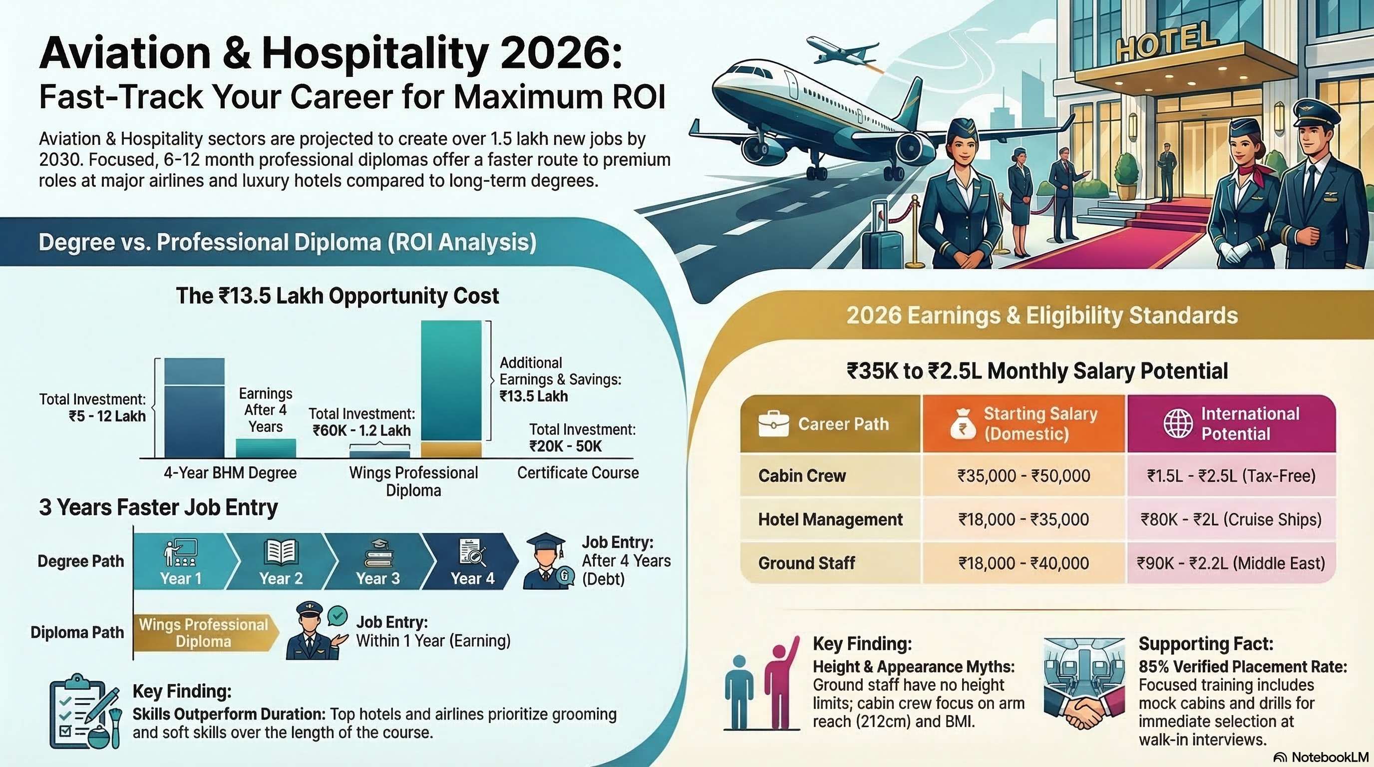 Hotel Management Course Duration in Gujarat 2026: Complete Guide by Program Type - Hotel Mgmt career guide from Wings Institute Vadodara Gujarat